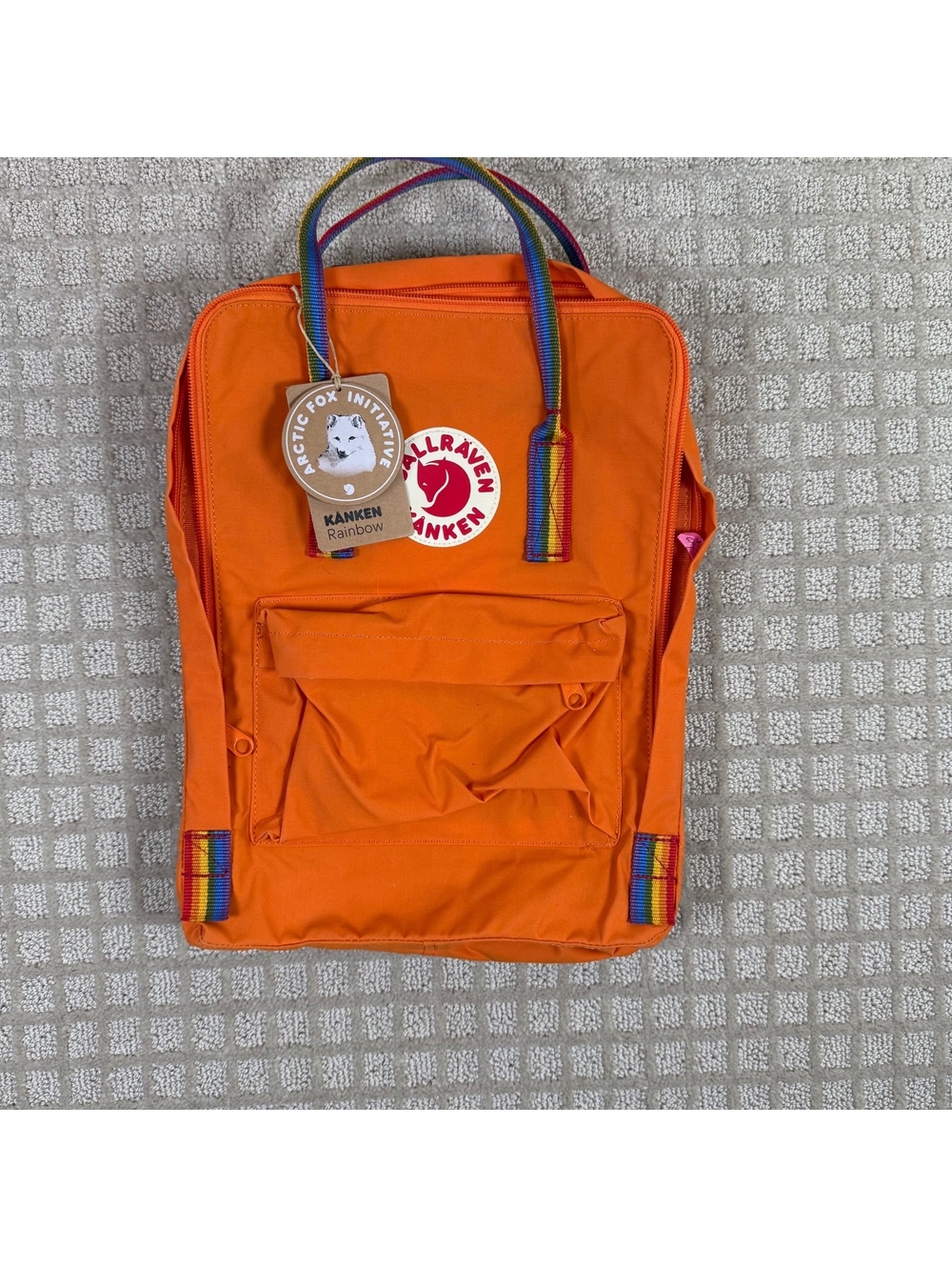 NWT Fjallraven Kanken Rainbow Backpack Burnt Orange Bag